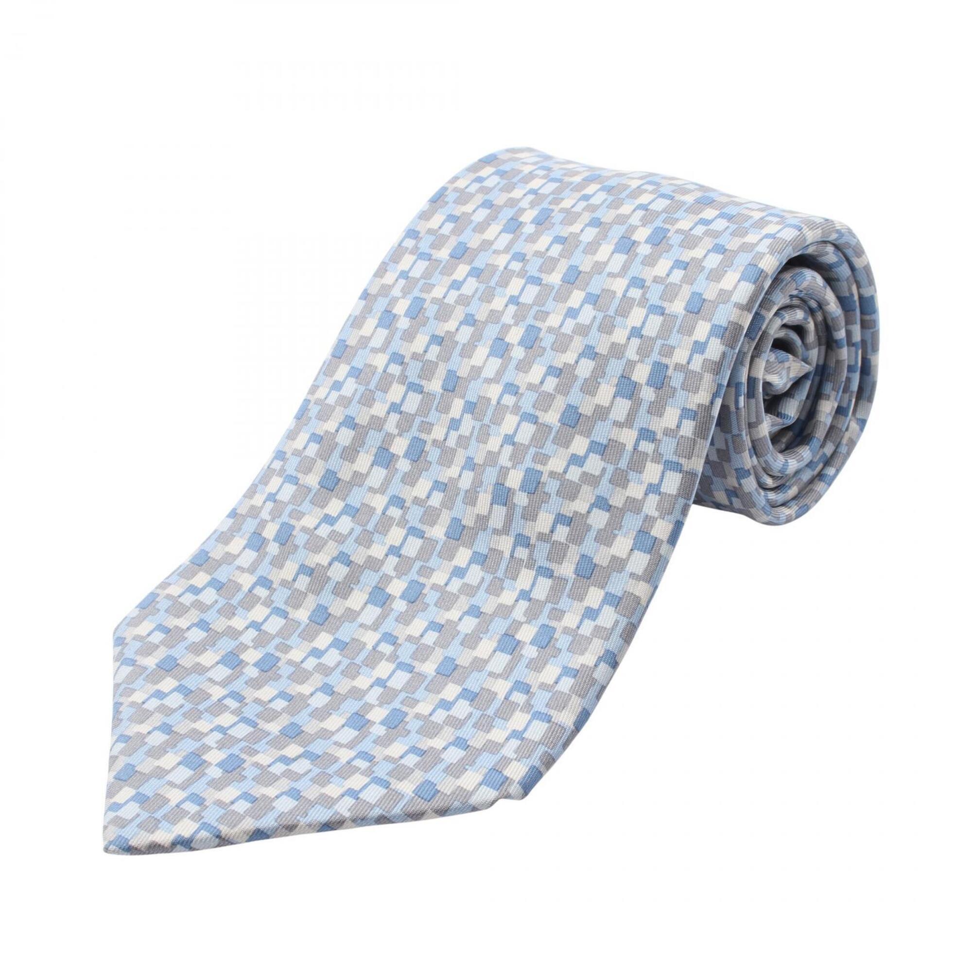 Hermes Hermes All-Over Pattern Tie, Silk, Women's, Blue Tones, Multicolor